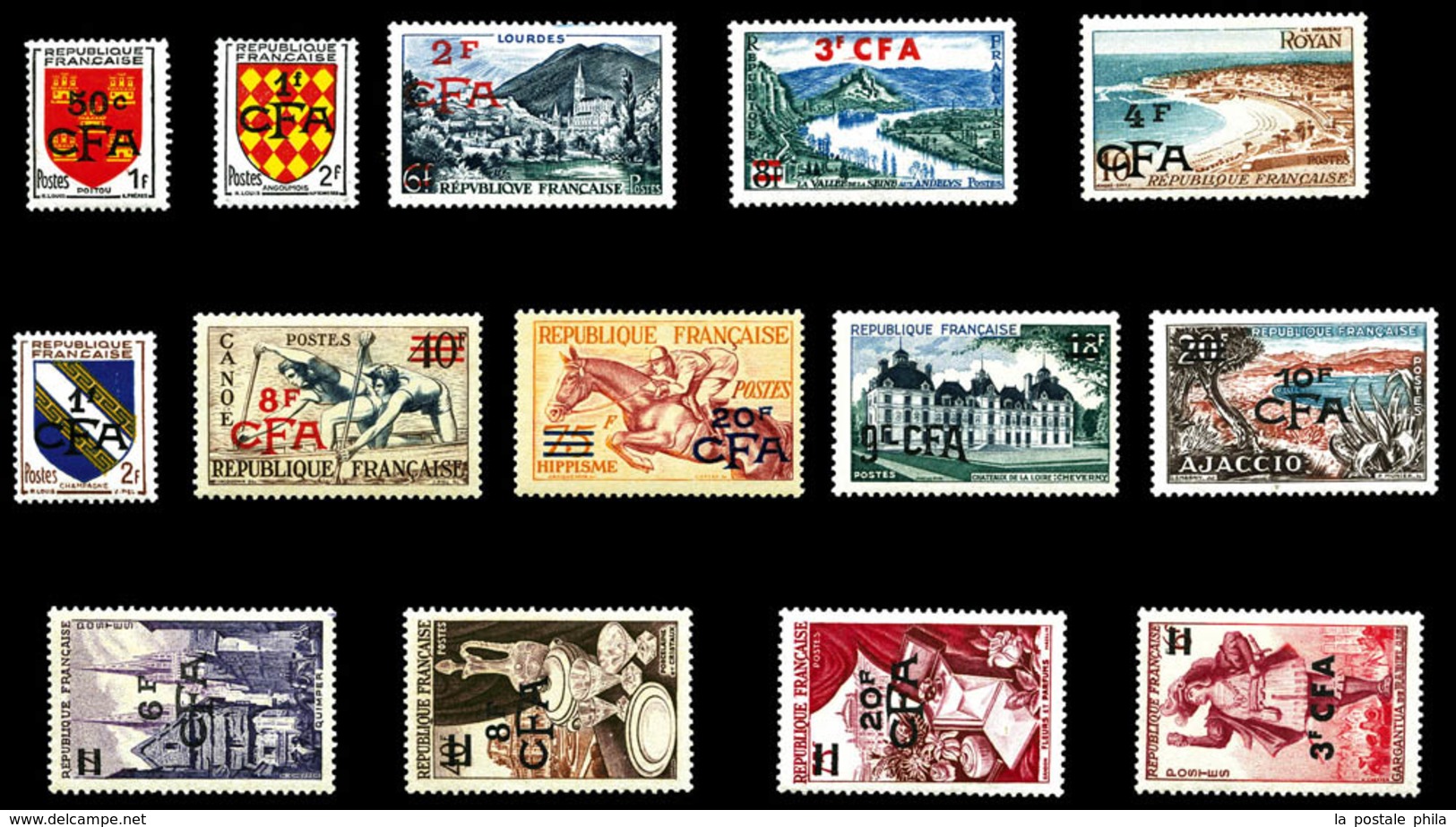 ** REUNION N°307/19, Série De 1953, Les 14 Val TB  Qualité: **  Cote: 215 Euros - Unused Stamps