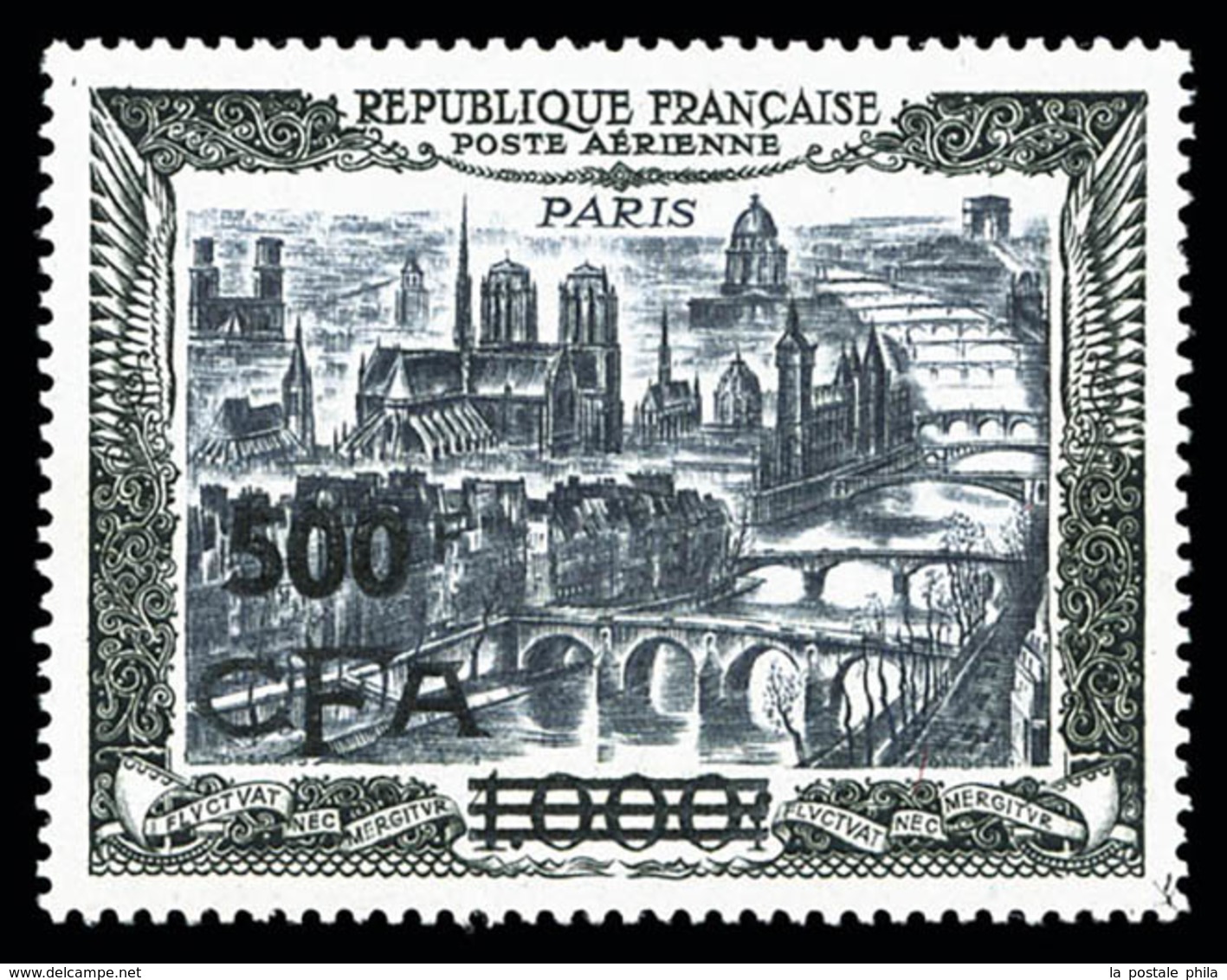 ** REUNION PA, N°51, 500F Sur 1000F Paris, TB (certificat)  Qualité: **  Cote: 400 Euros - Unused Stamps