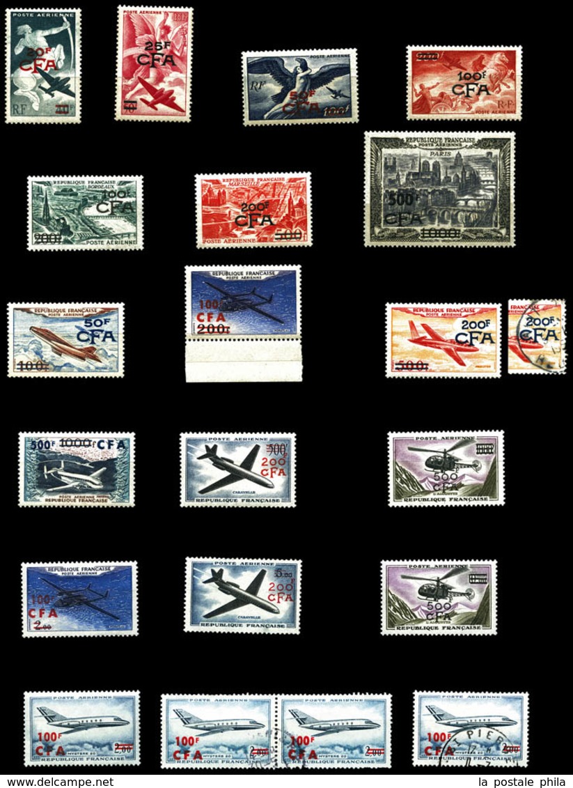 ** REUNION 'CFA', Collection Complète: POSTE N°281 à 432PA 45 à 62, Taxe N°36 à 54, Tous TB  Qualité: **  Cote: 1824 Eur - Unused Stamps