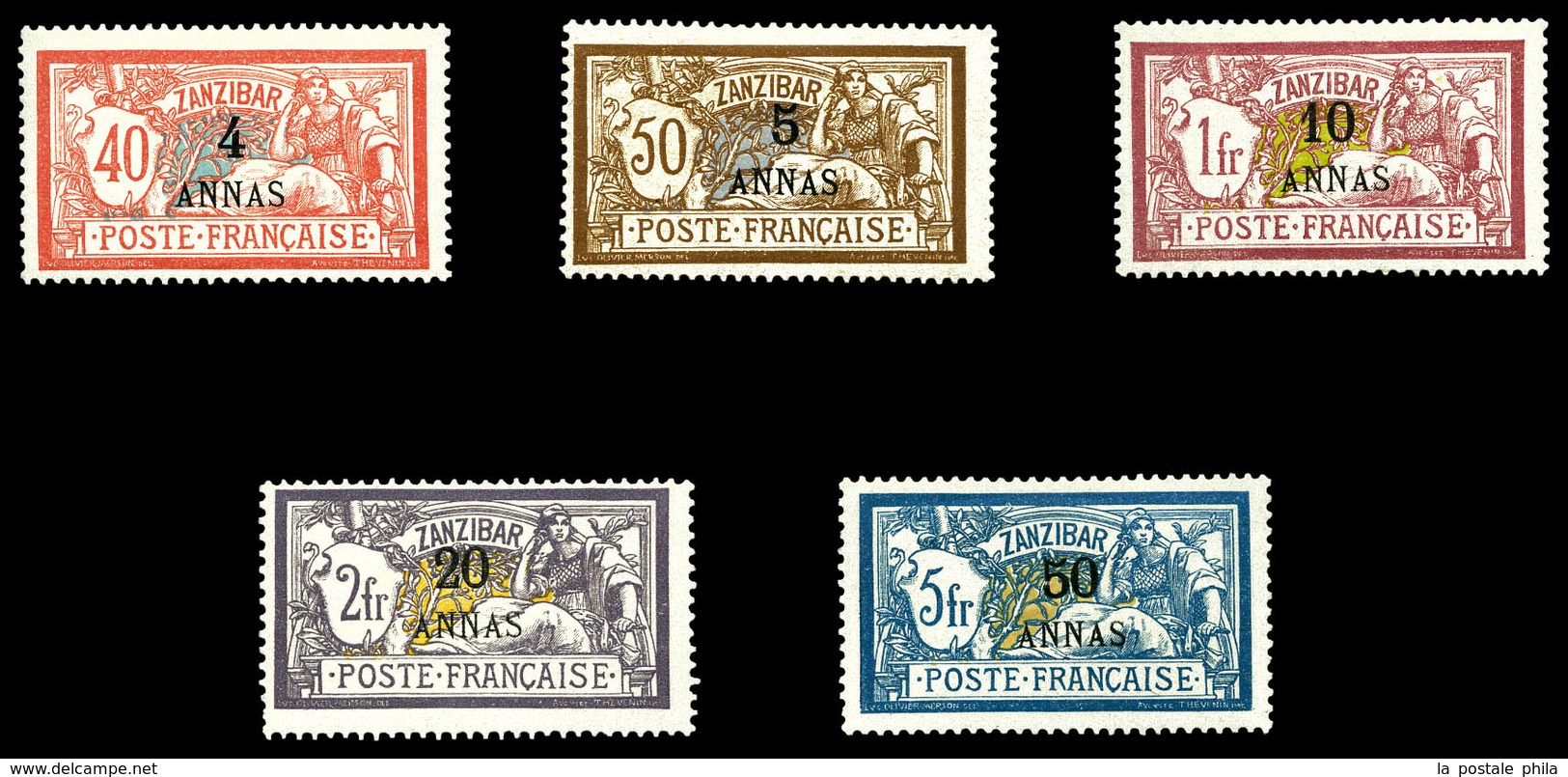 * ZANZIBAR N°53/57, Les 5 Valeurs TTB (certificat)  Qualité: *  Cote: 331 Euros - Unused Stamps