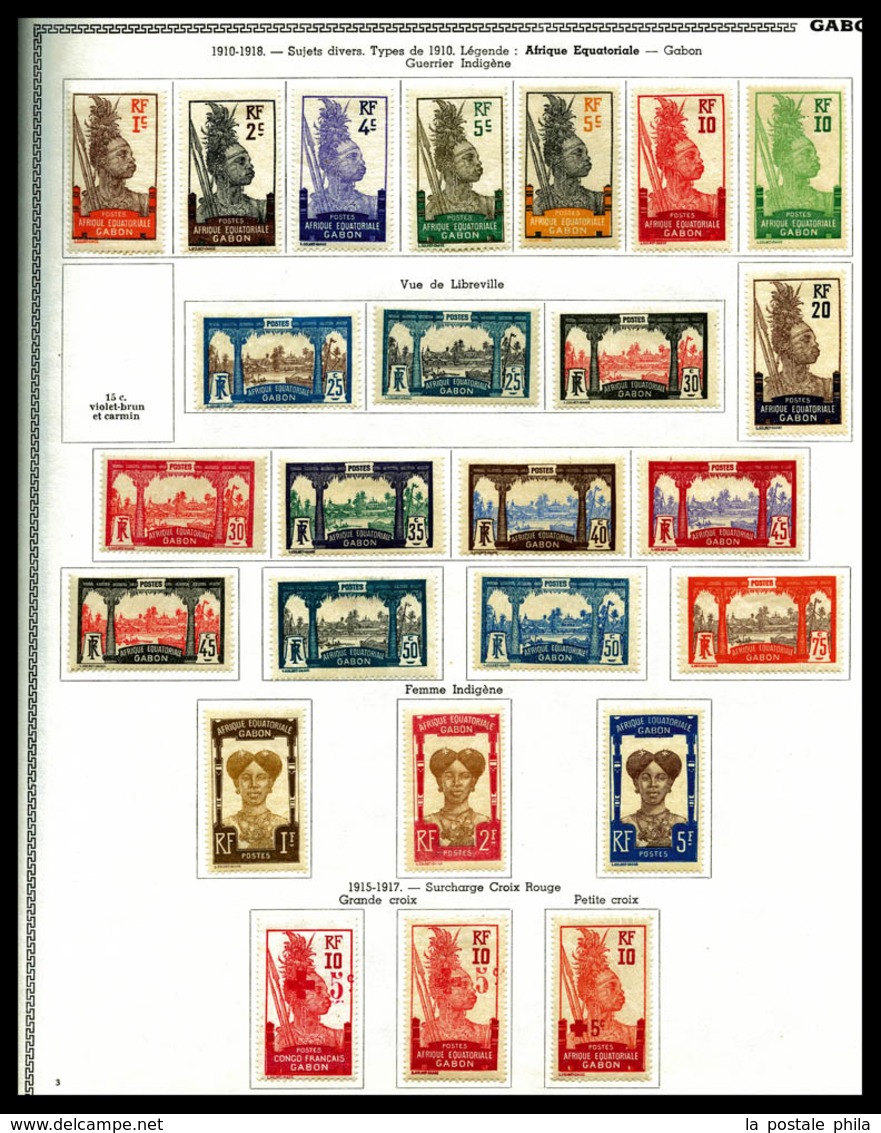 * COLONIES GABON, Poste, Taxe: Collection Avec De Bonnes Valeurs, Tous TB  Qualité: *  Cote: 975 Euros - Collections