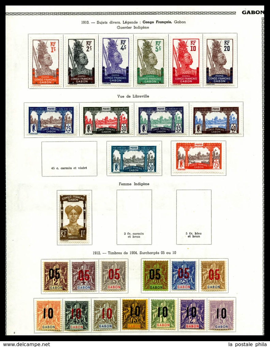 * COLONIES GABON, Poste, Taxe: Collection Avec De Bonnes Valeurs, Tous TB  Qualité: *  Cote: 975 Euros - Collections