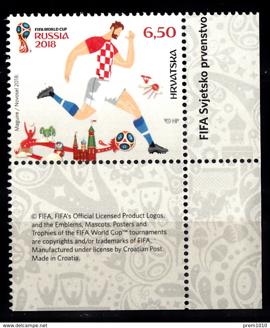 CROATIA - 2018 -FIFA FOOTBALL WORLD CUP- MNH STAMP - 2018 – Rusia