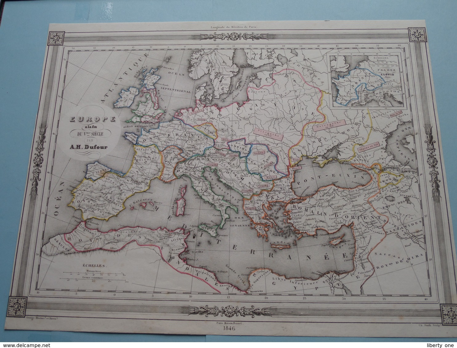 EUROPE A La Fin Du Vme Siècle Par A.H. Dufour ( See Description / Beschrijving ) ! - Autres & Non Classés