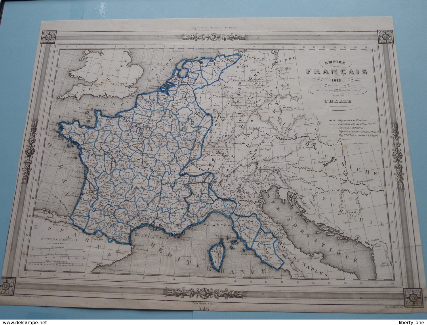 Empire FRANCAIS En 1813 Divisé En 130 Départements Dressé Par CHARLE ( See Description / Beschrijving ) ! - Autres & Non Classés