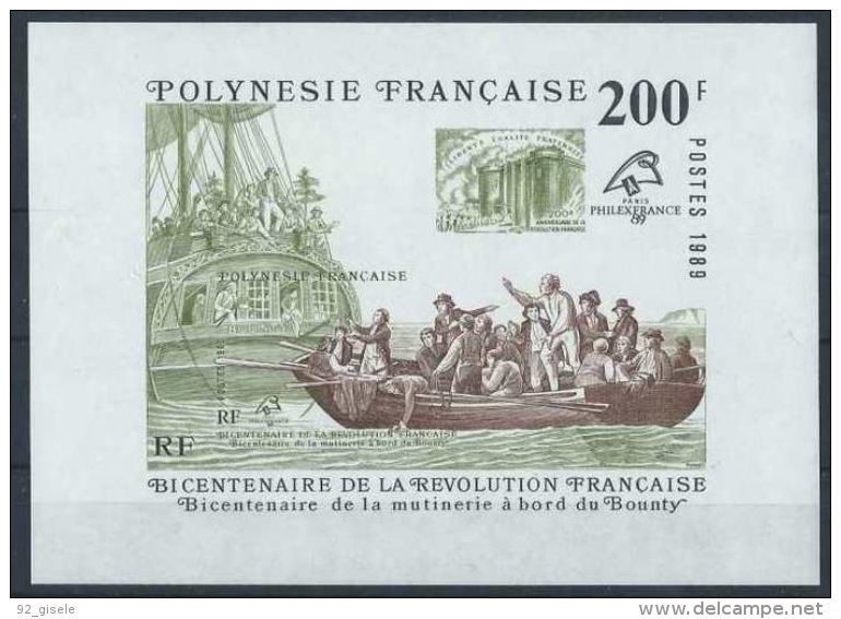 Polynésie Bloc Yt 15 " Révolution Française " 1989 Neuf** - Blocks & Sheetlets