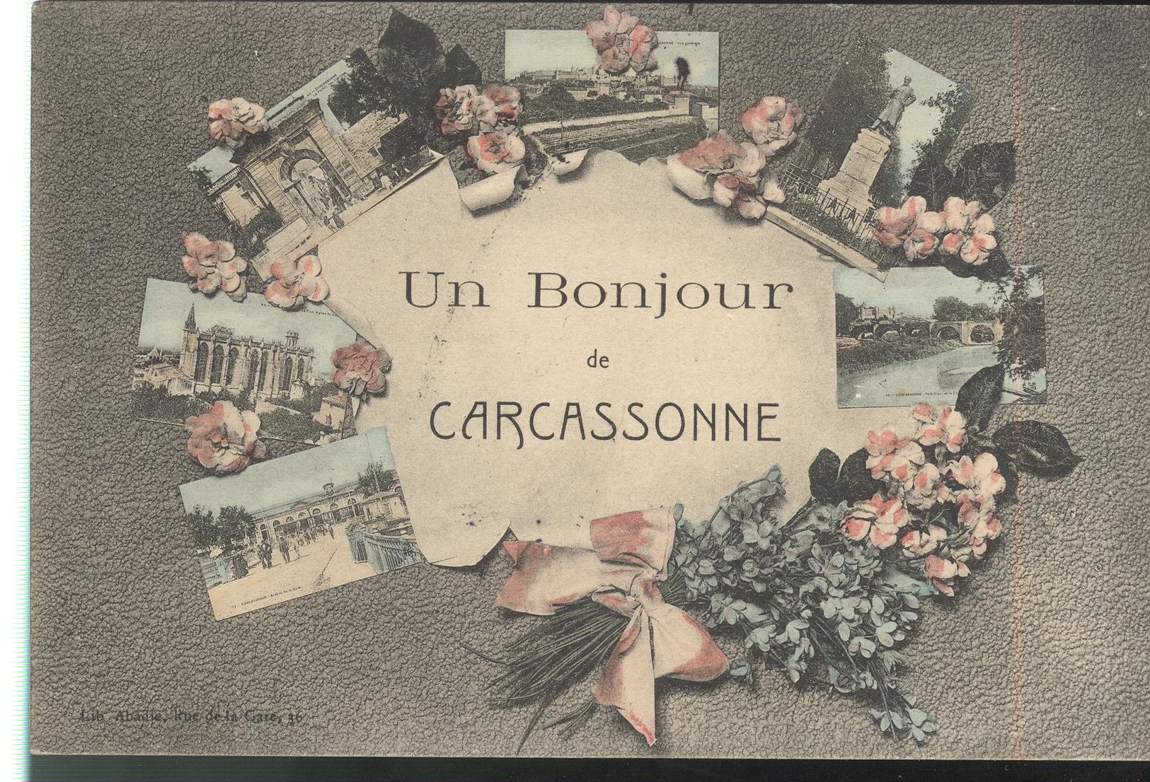 CPA Multivue Carcassonne - Un Bonjour De Carcassonne - Circulée 1909 - Carcassonne