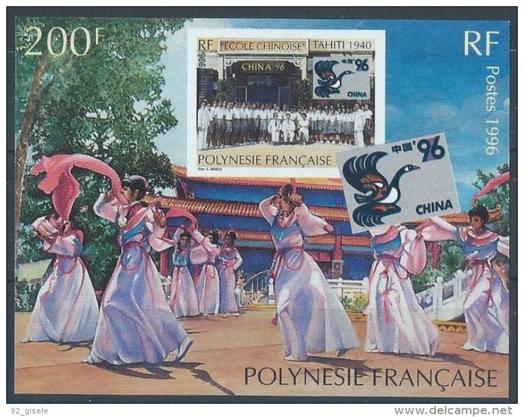 Polynésie Bloc Yt 21 " China'96 " 1996 Neuf** - Blocchi & Foglietti