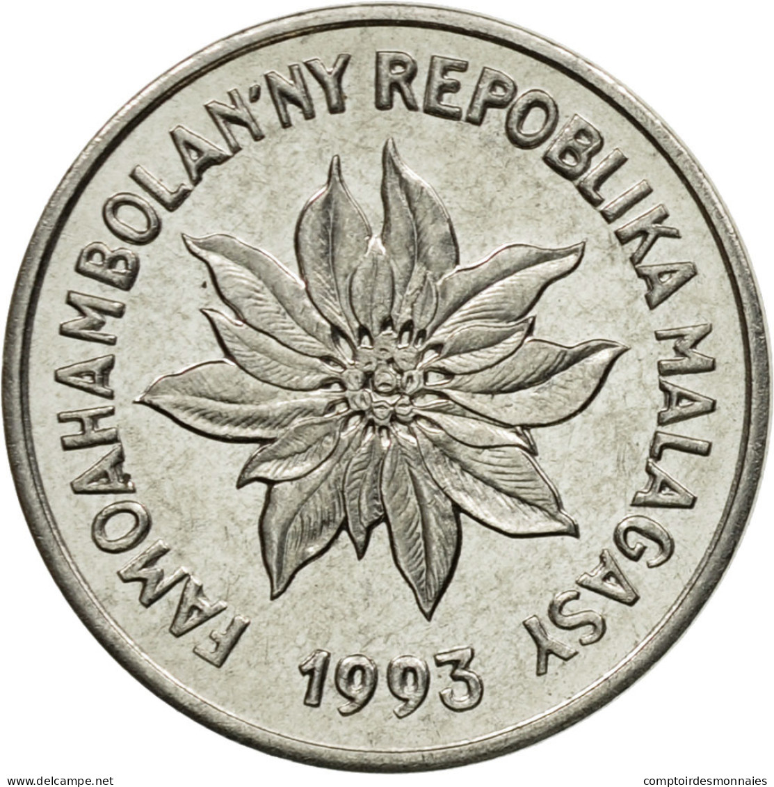 Monnaie, Madagascar, Franc, 1993, Paris, TTB, Stainless Steel, KM:8 - Madagascar