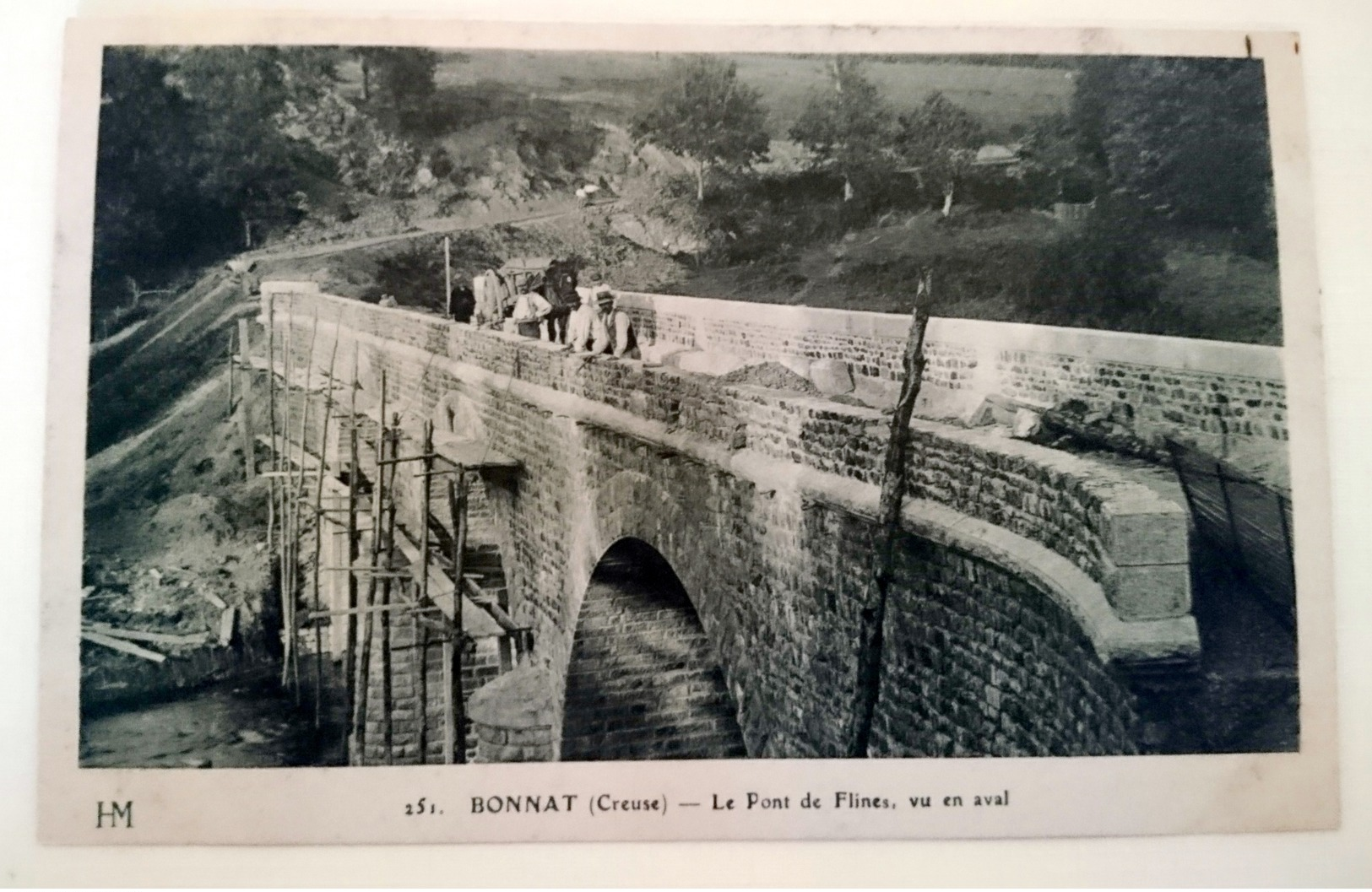 CPA --- BONNAT --- Le Pont De Flines, Vu En Aval - Sonstige & Ohne Zuordnung