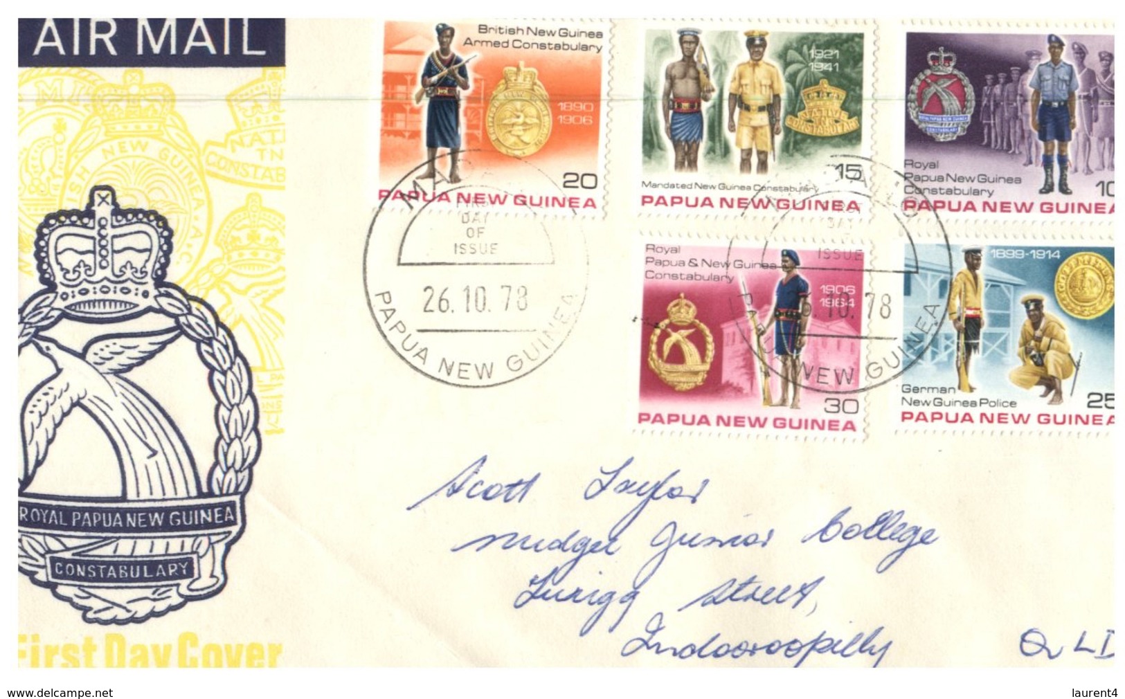 (155) Papua New Guinea To Australia QLD - FDC Letter - 1978 - Madang Postmark At Back Of Letter - Papouasie-Nouvelle-Guinée