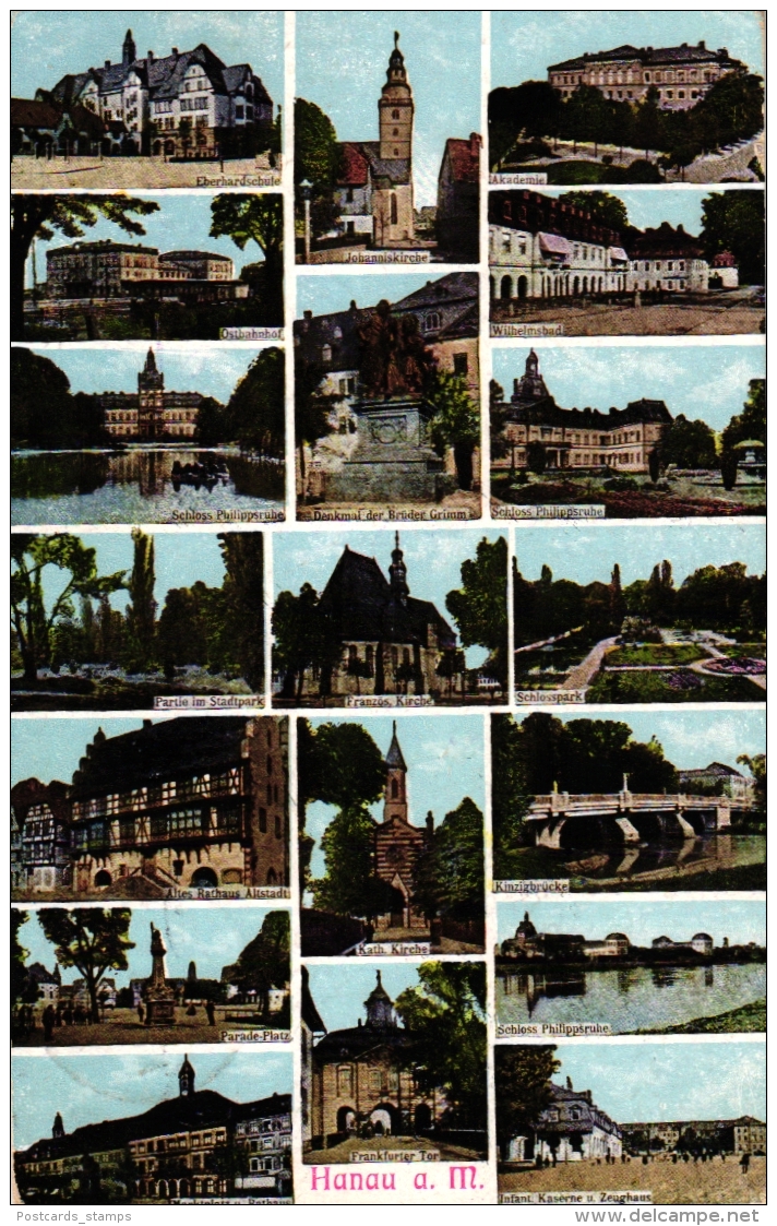 Hanau, Mehrbild-AK, 1910 - Hanau