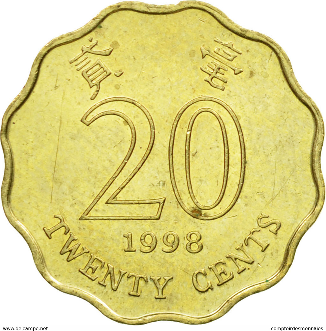 Monnaie, Hong Kong, Elizabeth II, 20 Cents, 1998, TTB, Nickel-brass, KM:67 - Hong Kong