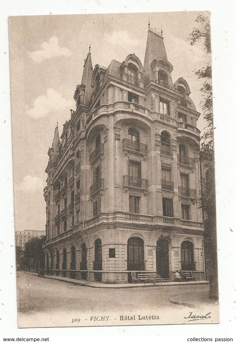 Cp , Hôtels & Restaurants , HÔTEL LUTETIA , 03 ,Vichy , Voyagée 1930 ,ed. Beguin - Hotels & Gaststätten