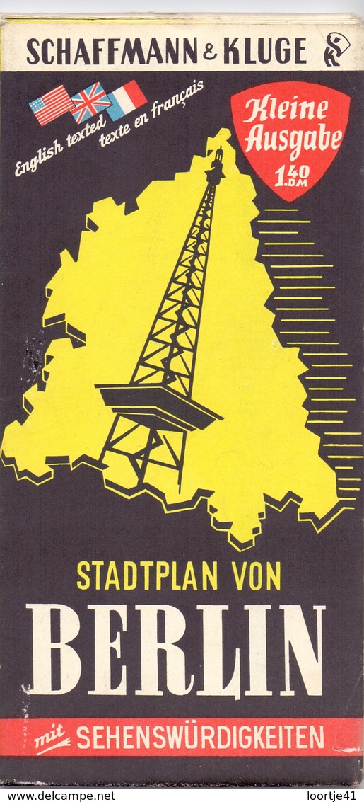 Kaart Carte Map - Stadtplan Berlin - Ed. Schaffmann & Kluge - Ca 1960 - Cartes Géographiques