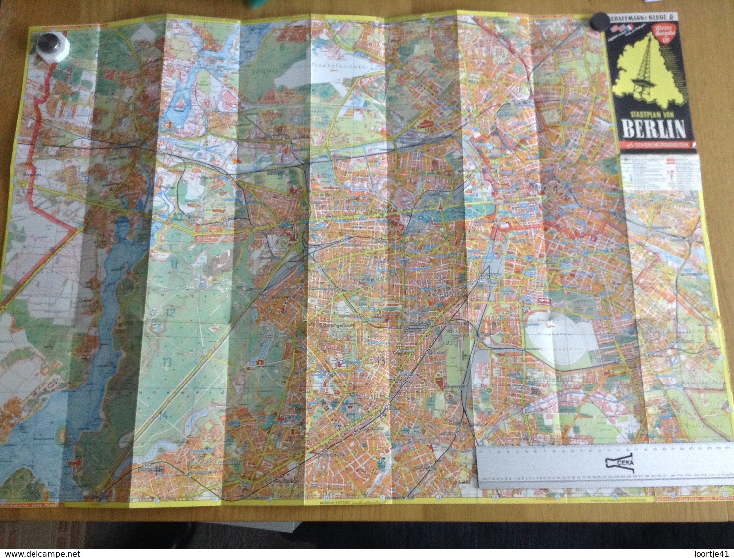 Kaart Carte Map - Stadtplan Berlin - Ed. Schaffmann & Kluge - Ca 1960 - Cartes Géographiques