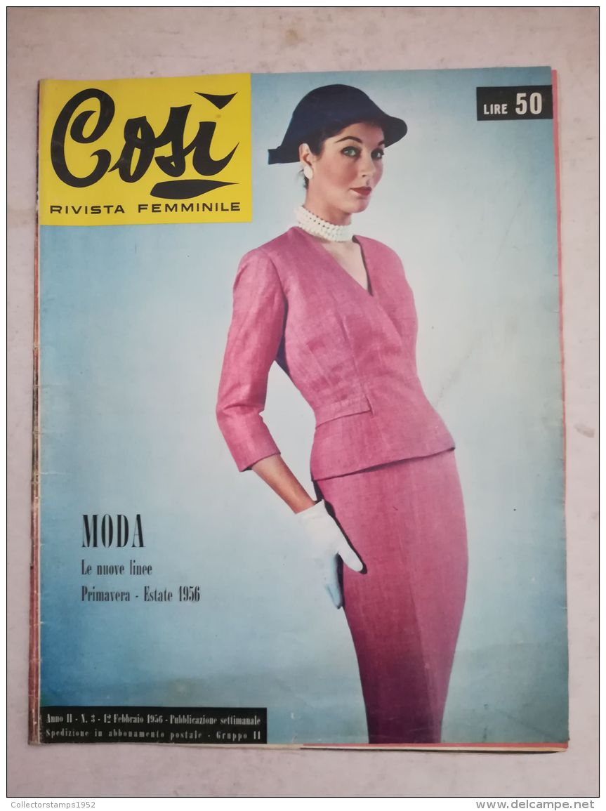 6896FM- COSI WOMEN NEWSPAPER, FASHION, 1956, ITALY - Mode