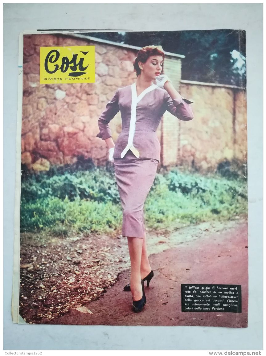 6896FM- COSI WOMEN NEWSPAPER, FASHION, 1956, ITALY - Mode