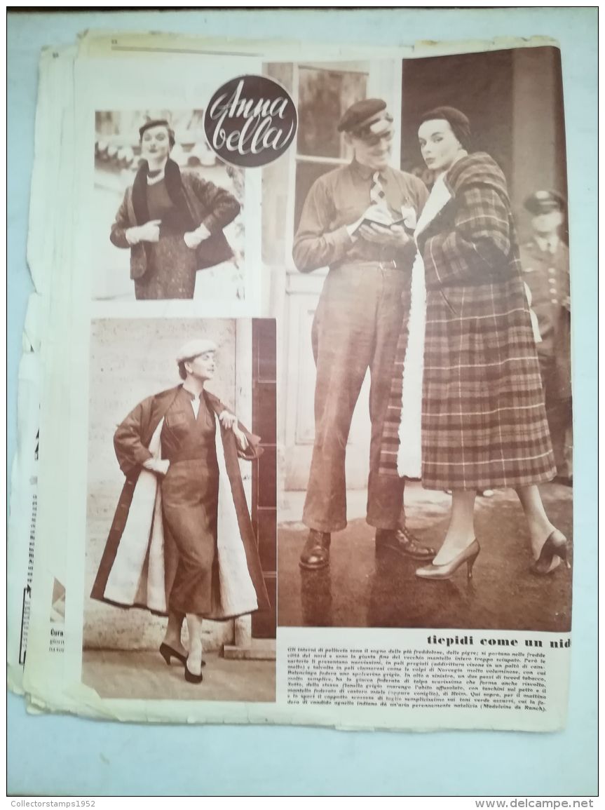 6897FM- ANNA BELLA WOMEN NEWSPAPER, FASHION, 1954, ITALY - Mode