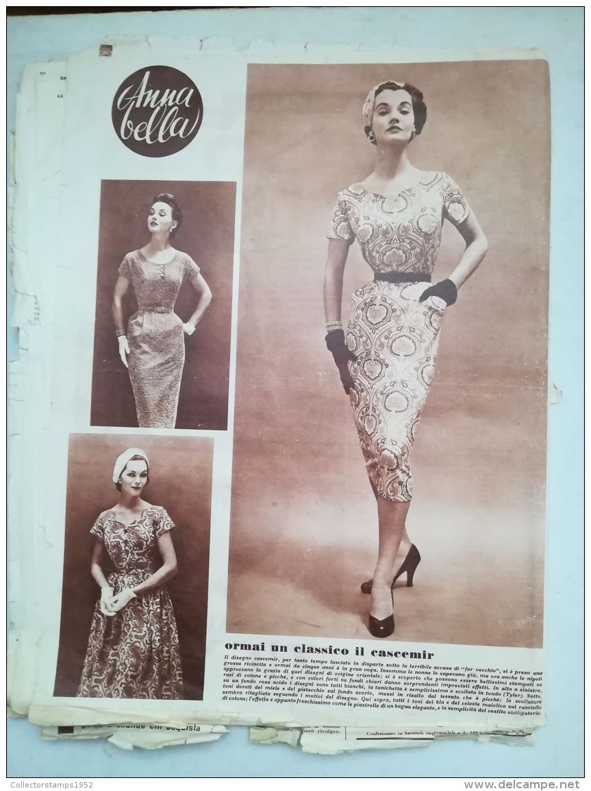 6898FM- ANNA BELLA WOMEN NEWSPAPER, FASHION, 1955, ITALY - Mode