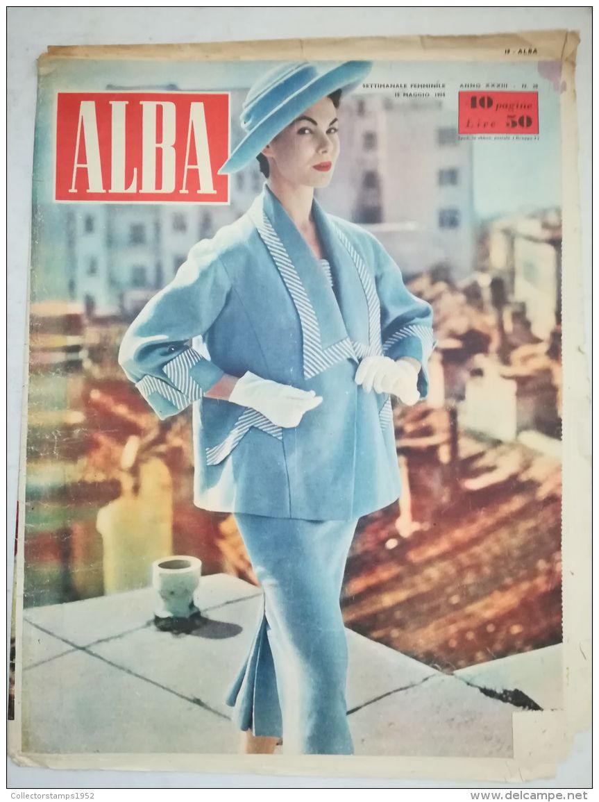 6899FM- ALBA WOMEN NEWSPAPER, FASHION, NEWS, GOSSIPS, 1955, ITALY - Mode