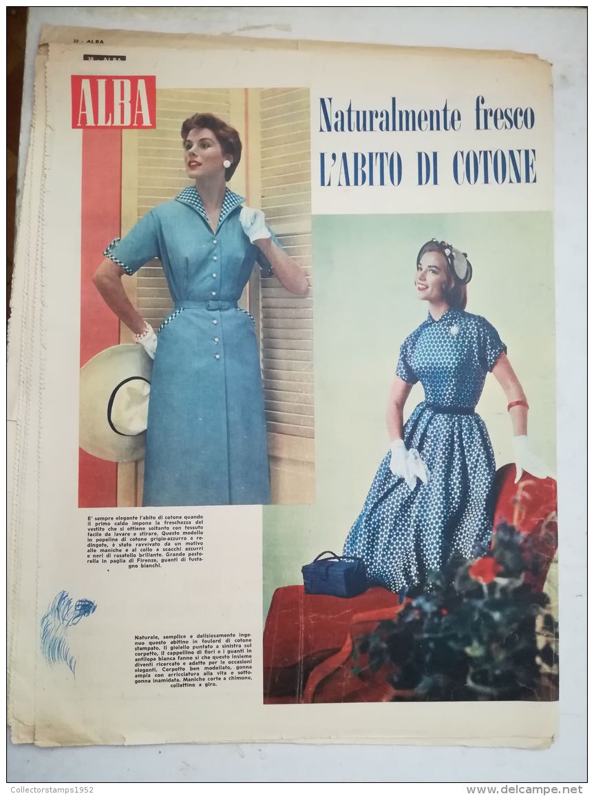 6899FM- ALBA WOMEN NEWSPAPER, FASHION, NEWS, GOSSIPS, 1955, ITALY - Mode