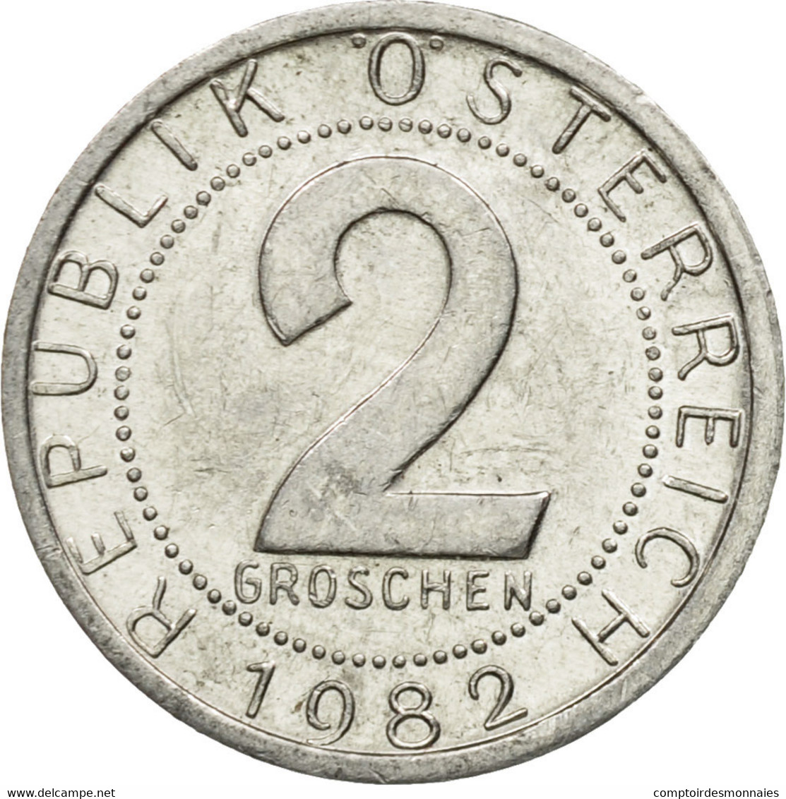 Monnaie, Autriche, 2 Groschen, 1982, TTB, Aluminium, KM:2876 - Autriche