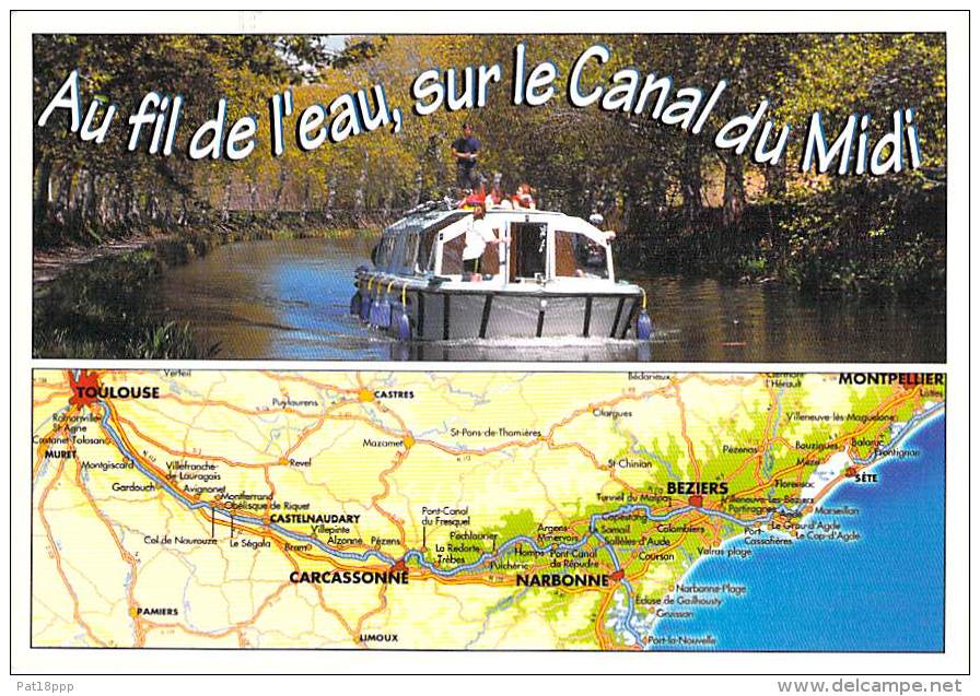 ** Lot De 4 Cartes ** PENICHE ( Canal Du MIDI ) Péniches De Promenade - CPM GF Barge Astkähne Aken Chiatte - Embarcaciones