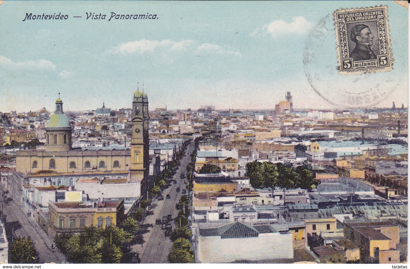 POSTAL DE MONTEVIDEO DE UNA VISTA PANORAMICA DEL AÑO 1929  - URUGUAY - Uruguay