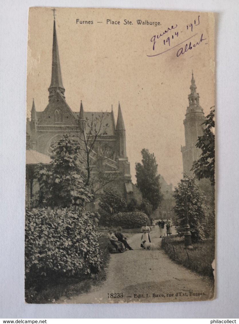 Veurne - Furnes // Place Ste.Walburge (geanimeerd) Zeldzaam Zicht // 191? - Veurne