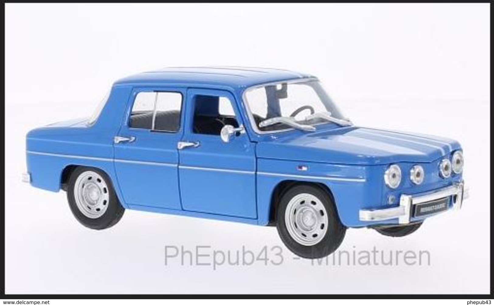 Renault R8 Gordini - Light Blue/white - Welly (1:24) - Welly