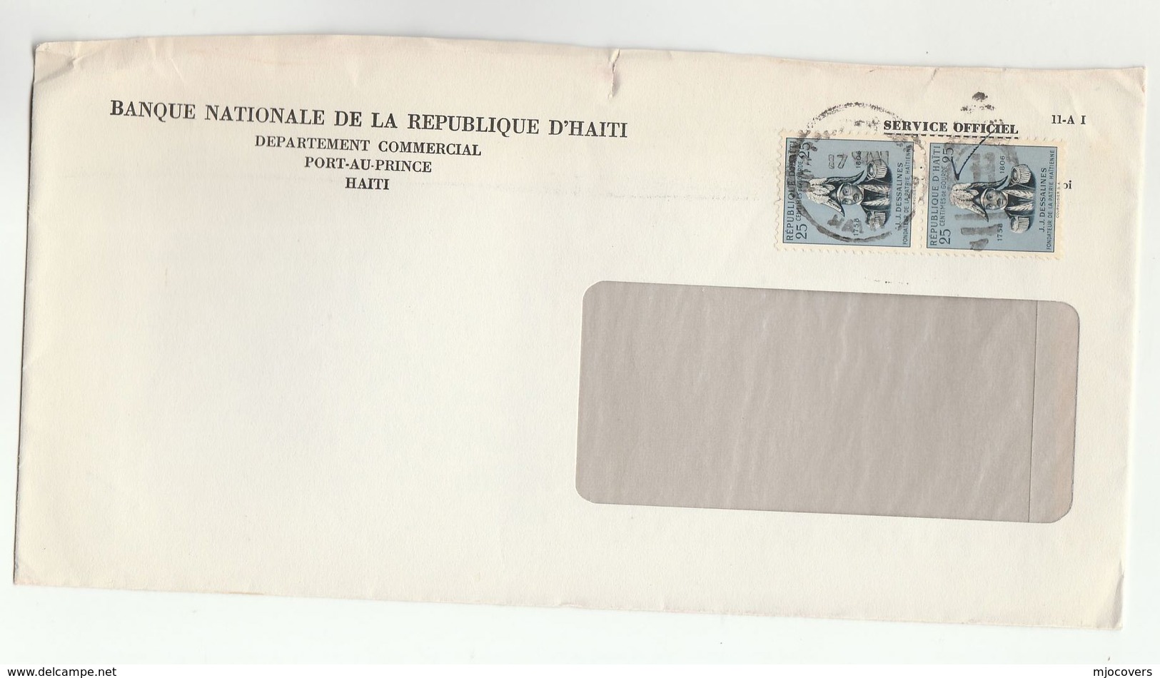 1950s HAITI NATIONAL BANK COVER Stamps - Haiti