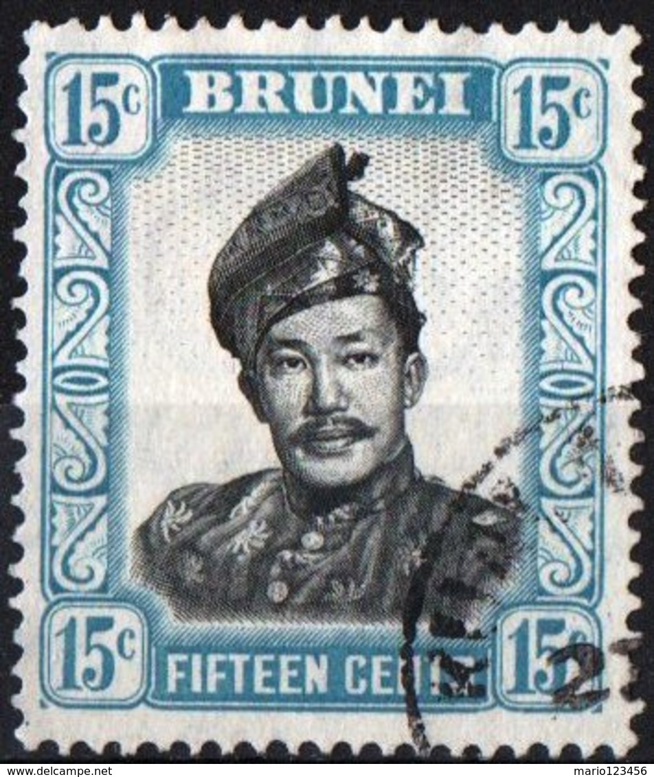 BRUNEI, COLONIA BRITANNICA, BRITISH COLONY, COMMEMORATIVO, SULTANO SAIFUDDIN, 1952, USATO, YT. 92   Scott 91 - Brunei (...-1984)