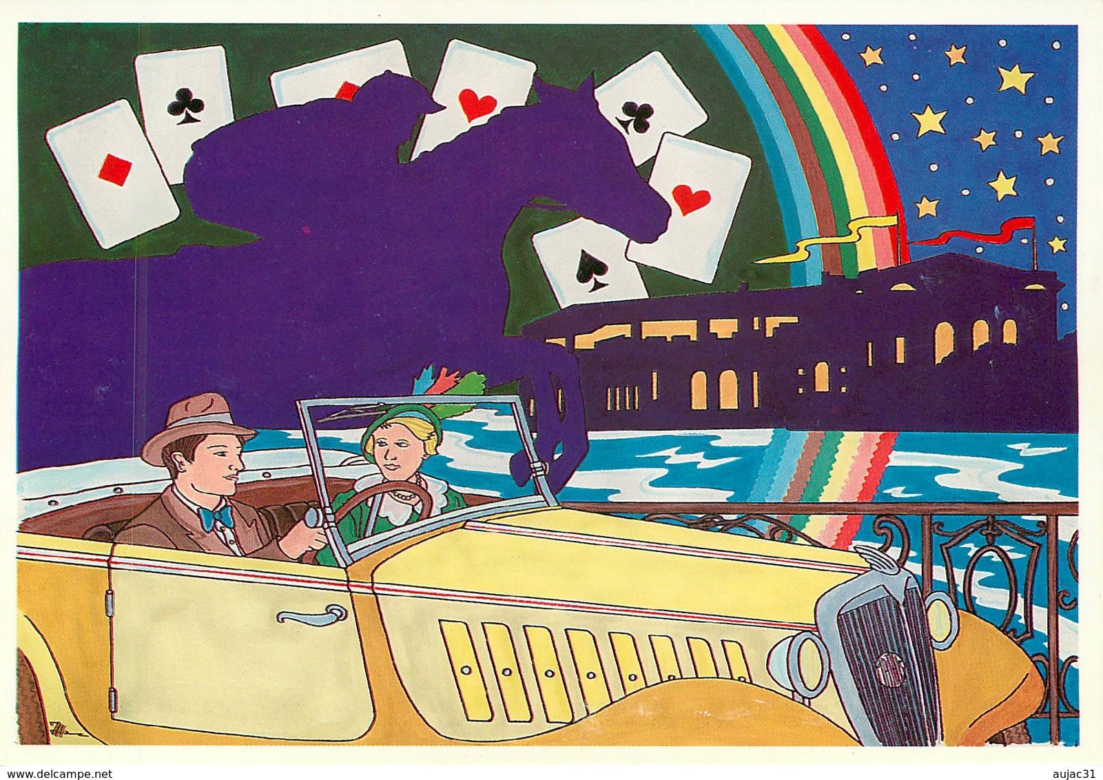 Illustrateur Patrick Hamm - Enghien Les Bains - Jeux - Casino - Cartes à Jouer -Voitures- Automobile - Autographe -Signé - Hamm