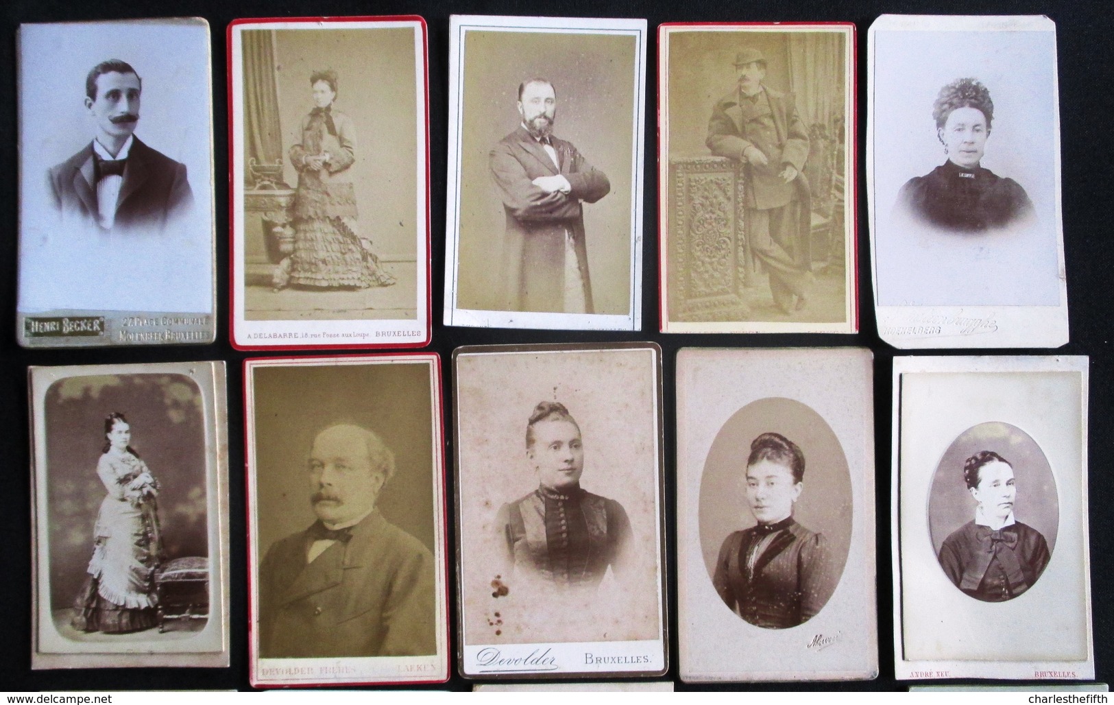 30 X VIELLE PHOTO CDV ** GENS DE BRUXELLES ** A VOIR !! DIFFERENT PHOTOGRAPHES - Anciennes (Av. 1900)