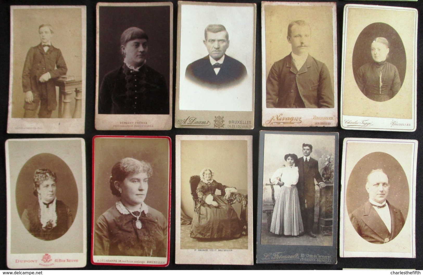 30 X VIELLE PHOTO CDV ** GENS DE BRUXELLES ** A VOIR !! DIFFERENT PHOTOGRAPHES - Anciennes (Av. 1900)