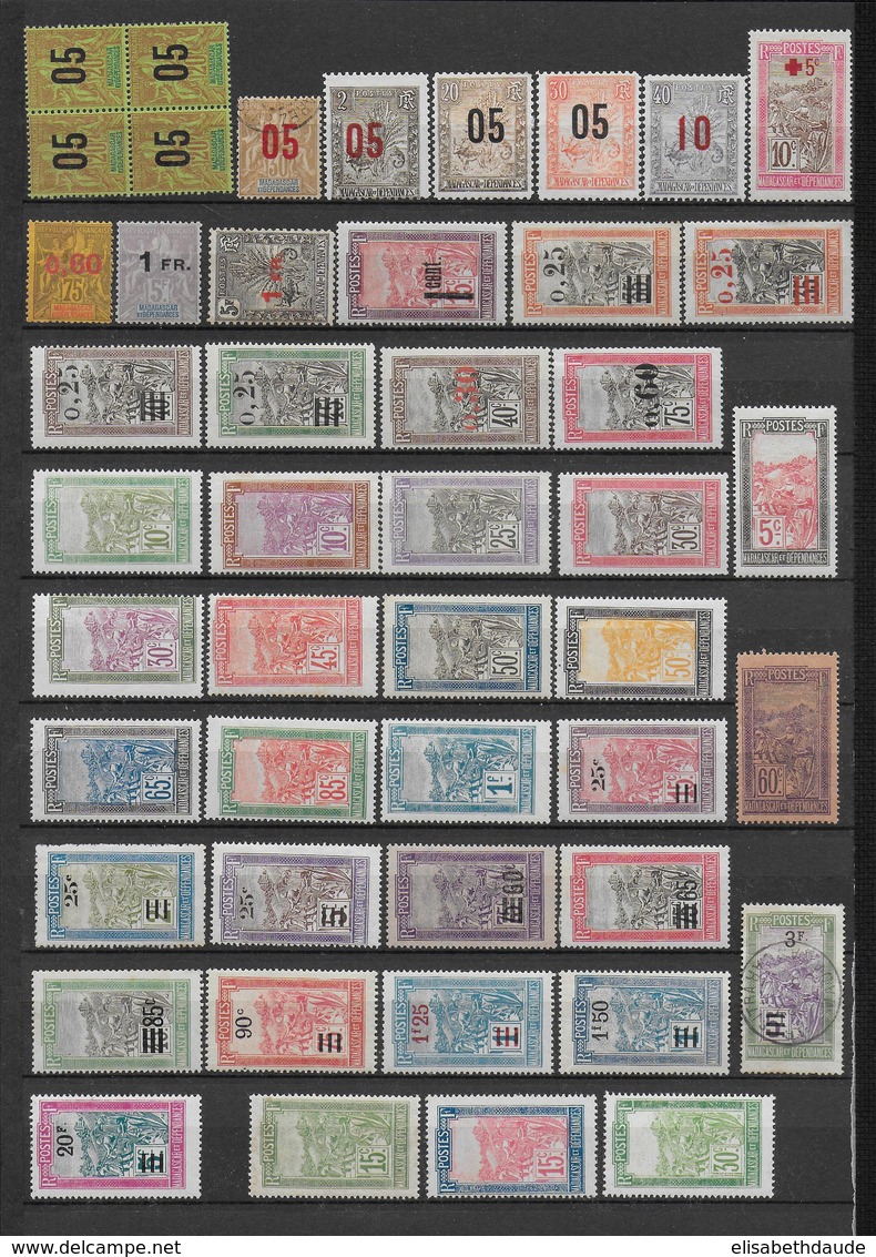 MADAGASCAR - COLLECTION TRES FOURNIE */Ob SUR 9 PAGES CLASSEUR - COTE YVERT > 2000 EURO - - Unused Stamps