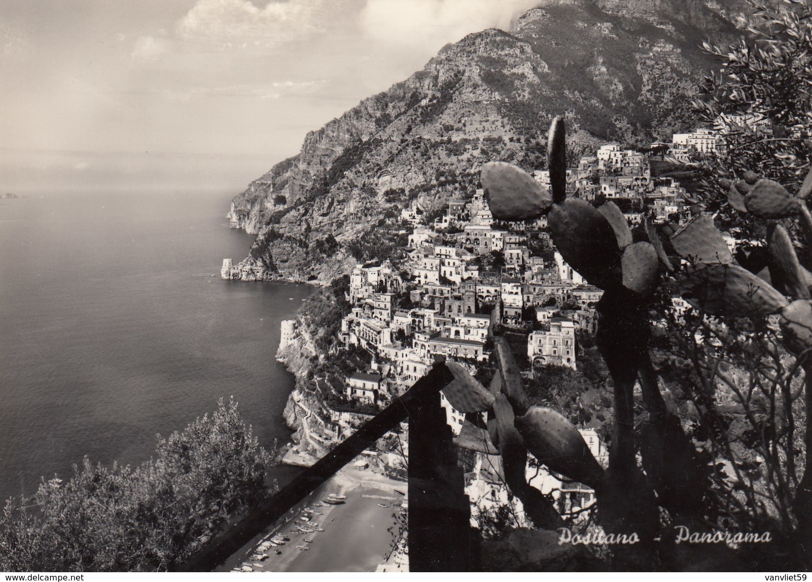 POSITANO-SALERNO-PANORAMA-CARTOLINA ANNO 1950-60 - Salerno