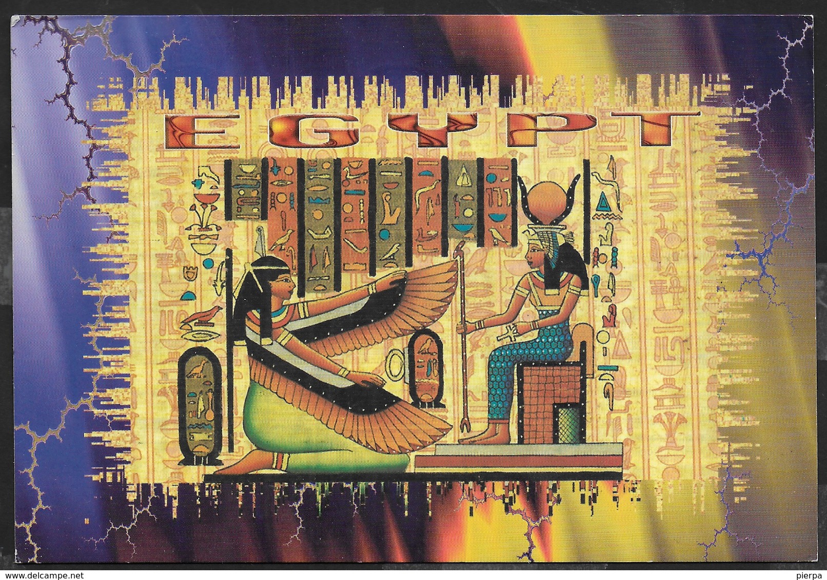 EGITTO - THE GODDESS MAAT AND HATHOR -  FORMATO GRANDE 16X 11 - VIAGGIATA 1999 - Altri & Non Classificati