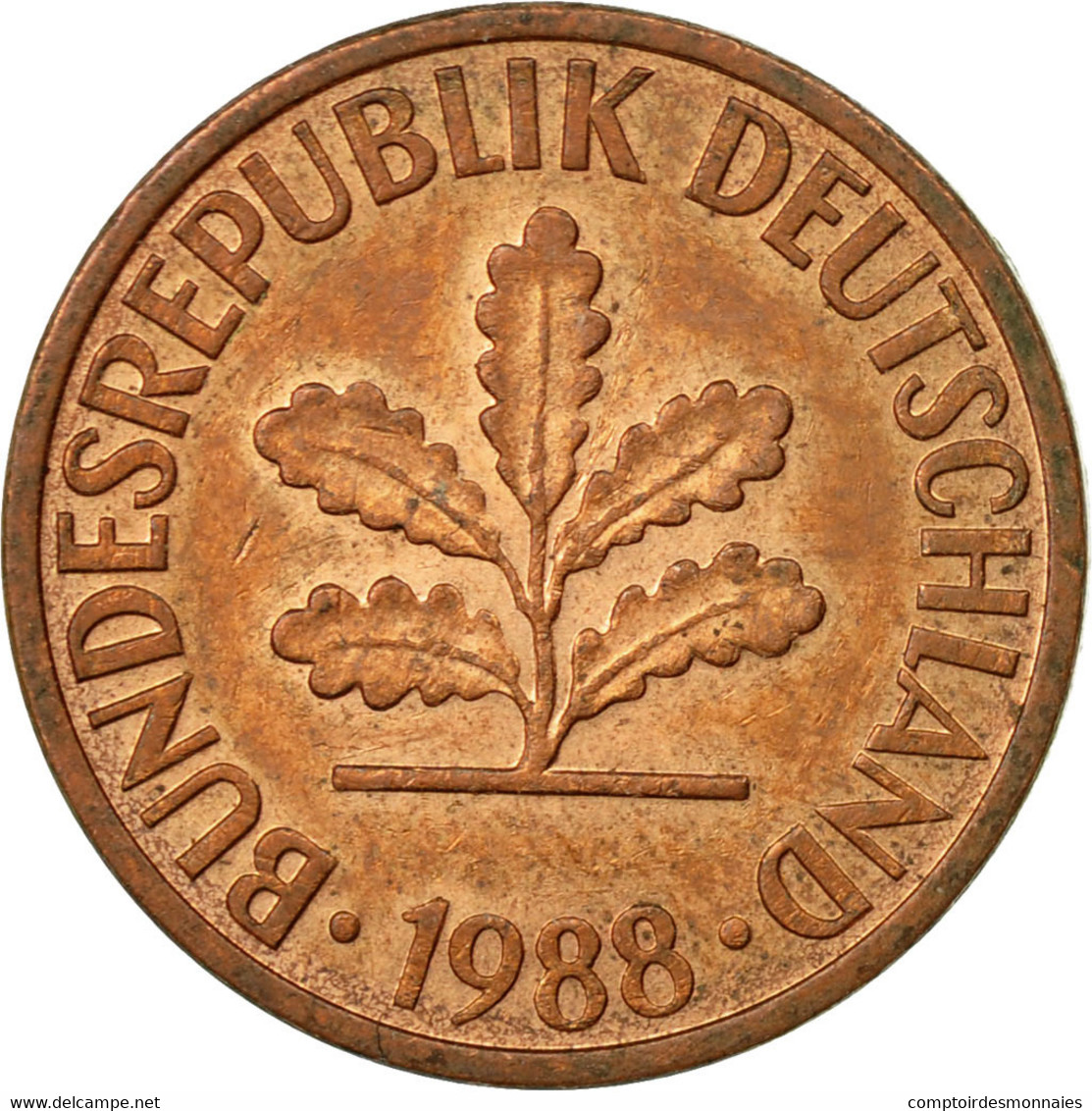 Monnaie, République Fédérale Allemande, 2 Pfennig, 1988, Karlsruhe, TTB - 2 Pfennig