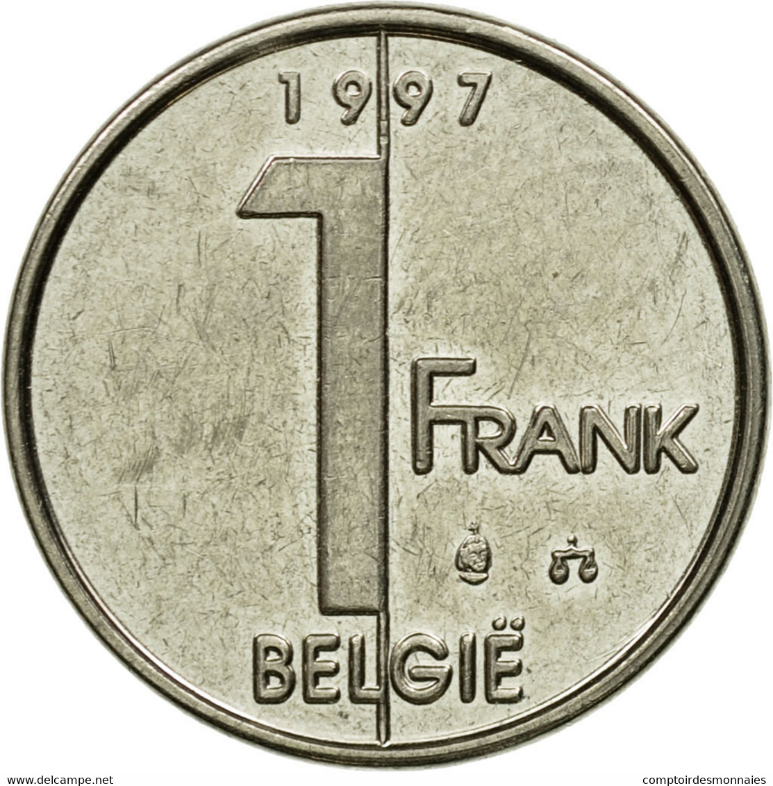 Monnaie, Belgique, Albert II, Franc, 1997, TTB, Nickel Plated Iron, KM:188 - 1 Franc