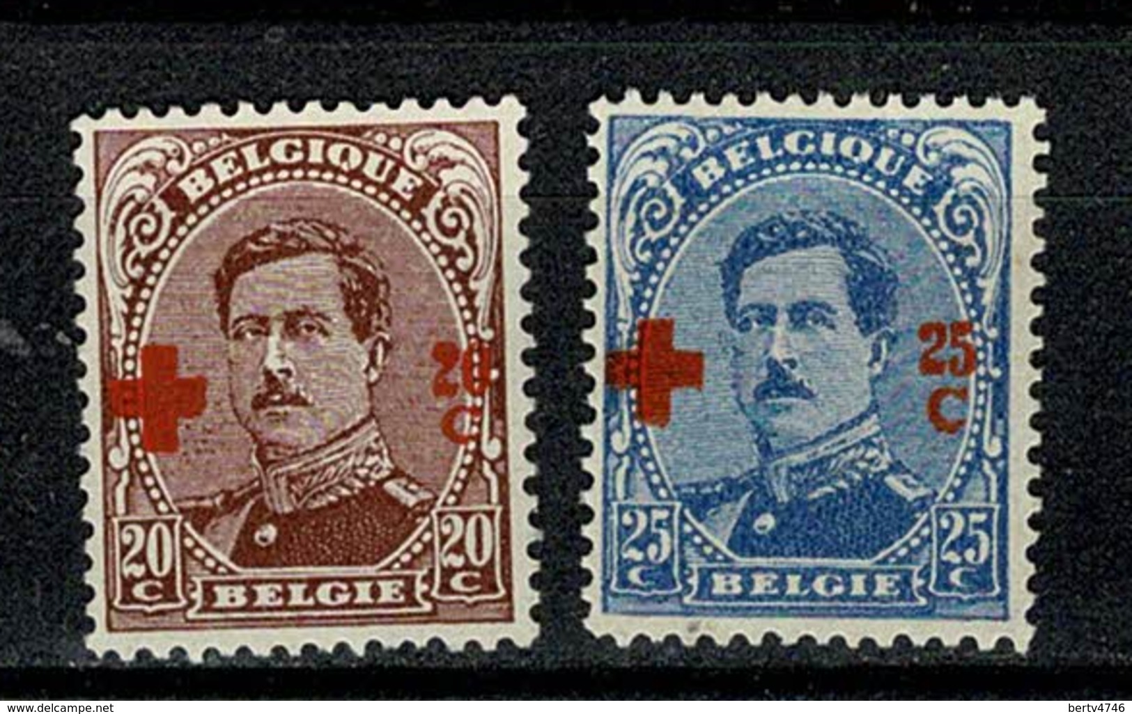 België/Belgique 1918 -  155/156**  - Cote € 210,00 (2 Scans) - 1918 Croix-Rouge