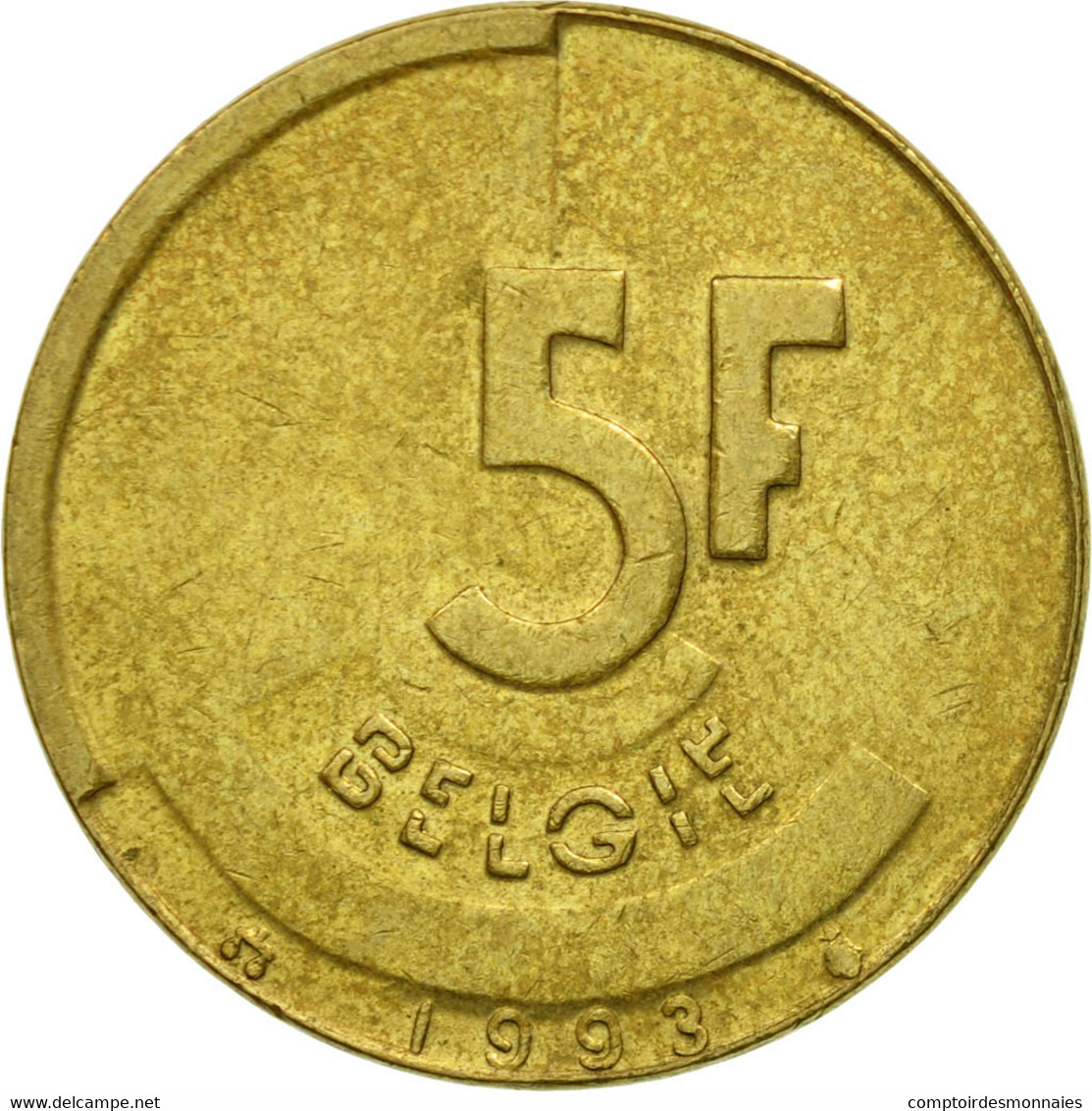 Monnaie, Belgique, 5 Francs, 5 Frank, 1993, TTB, Brass Or Aluminum-Bronze - 5 Francs