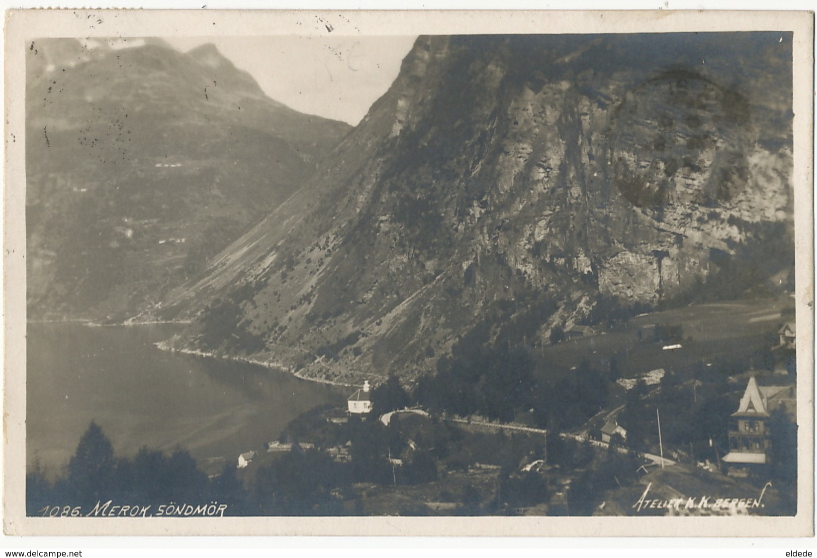 Real Photo  1086 Merok Sondmor  Atelier KK Bergen P. Used Geiranger  1931 - Norway