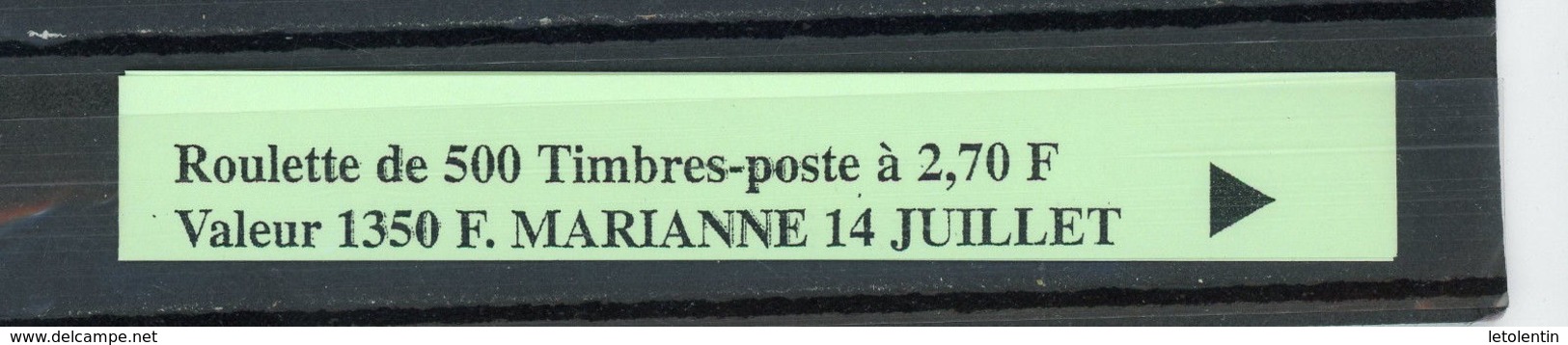 BANDE DE GARDE DE ROULETTE POUR LUQUET 2,70 VERT - 1997-2004 Marianne Of July 14th