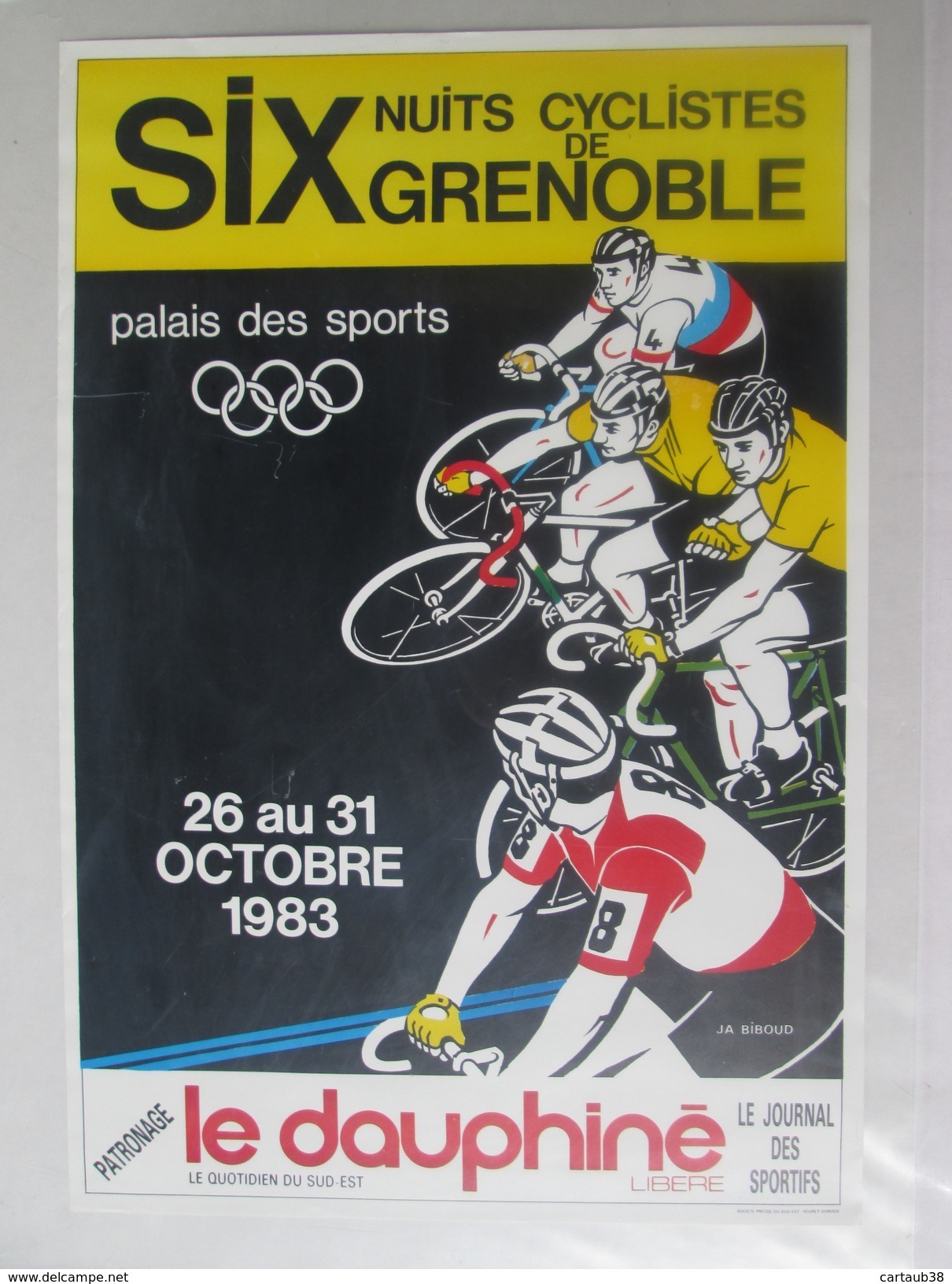 Affiche Des 6 Nuits Cyclistes De GRENOBLE 1983 (voir Description) - Wielrennen
