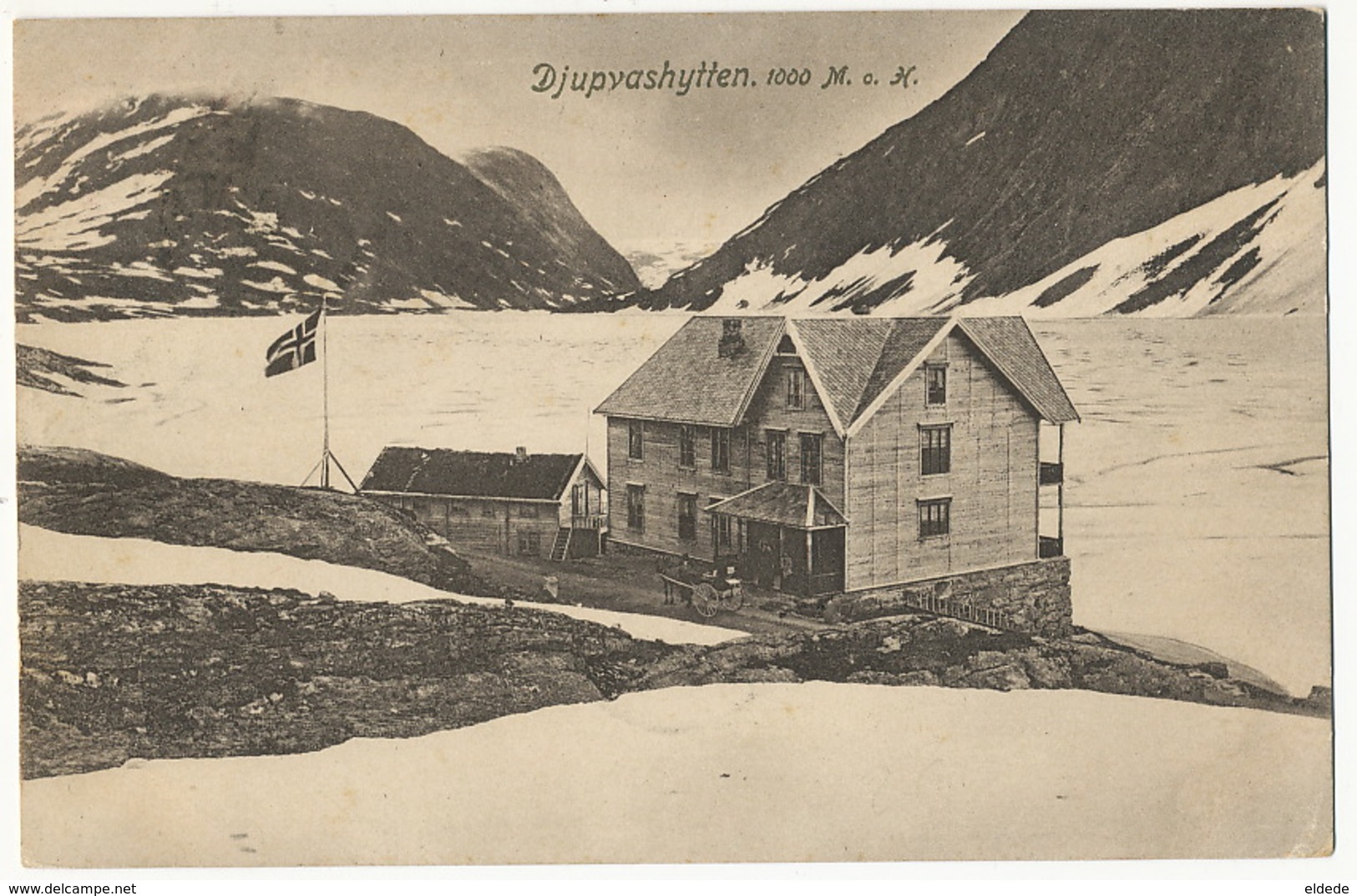 Djupvashytten 1000 M. O. H.  P. Used  Grotlien 1911 - Norvège