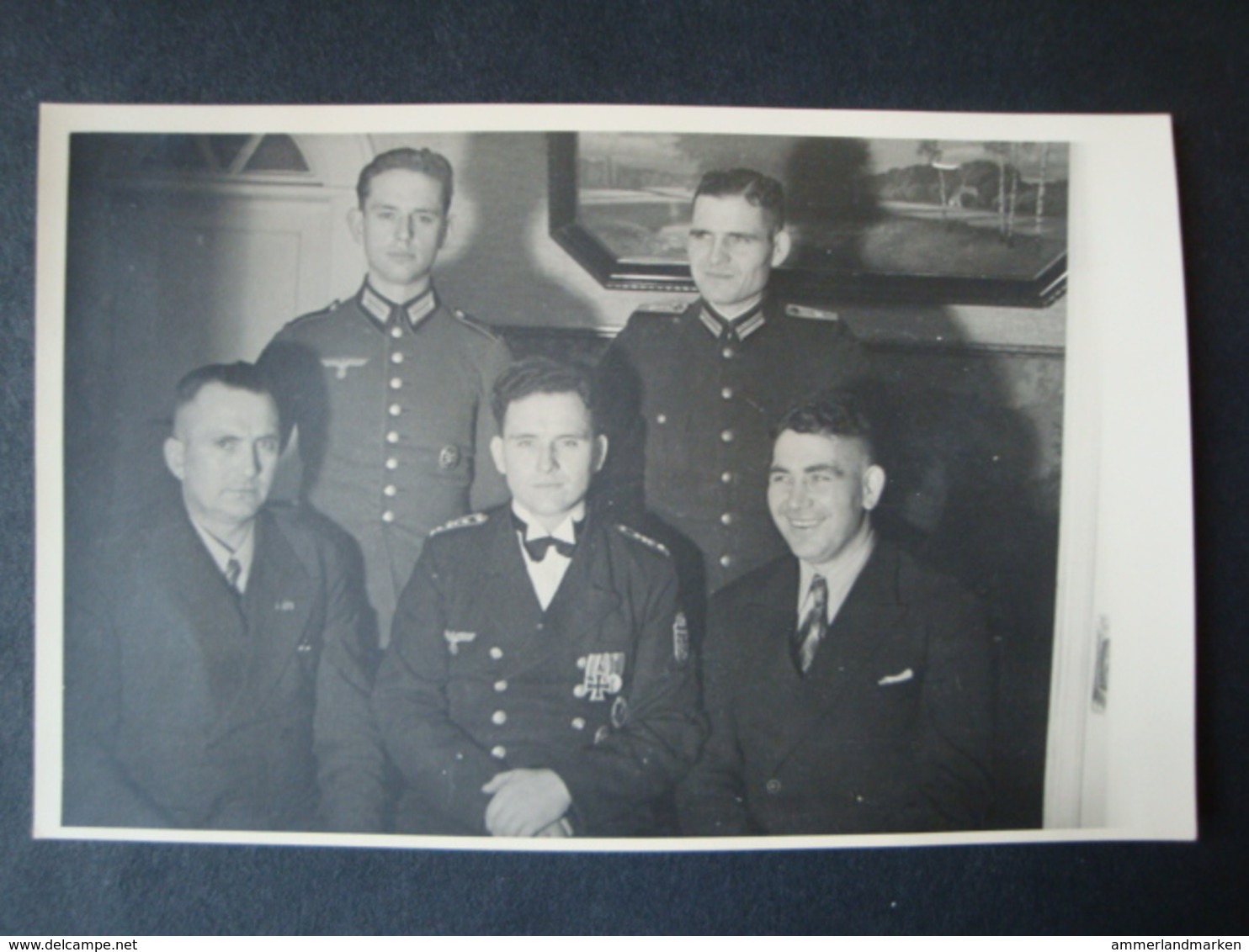 Altes Original-Foto-Karte 2. WK., Portait Marinesoldat Mit Orden, Narvikschild, Schnellbootabzeichen, DRL, Ordensspange - 1939-45