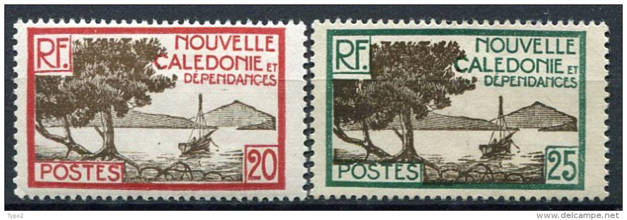 NOUVELLE-CALEDONIE -  Yv. N°  125*,126  ( *) 20c,25c  Cote  1,3 Euro  BE  2 Scans - Neufs