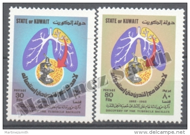 Kuwait 1982 Yvert 914-15, Anniversary Discovery Of The Tubercule Bacillus - MNH - Kuwait